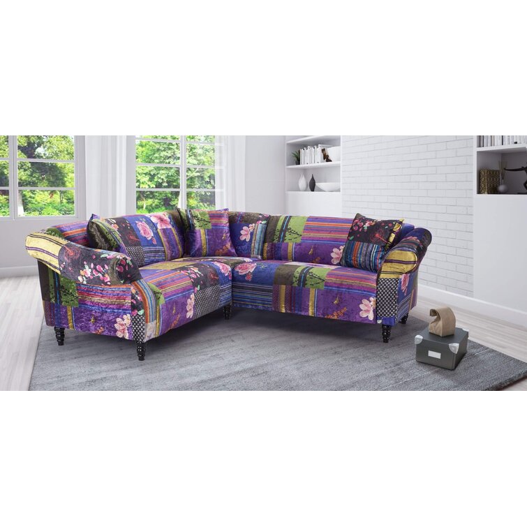 Wayfair purple outlet sectional